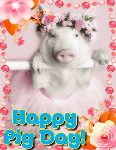 A Cute Piggy On Pig Day! Free Pig Day eCards, Greeting Cards | 123 Greetings