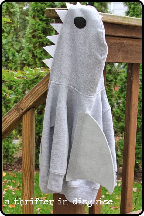 A Thrifter in Disguise: DIY Shark Costume From a Hooded Sweatshirt