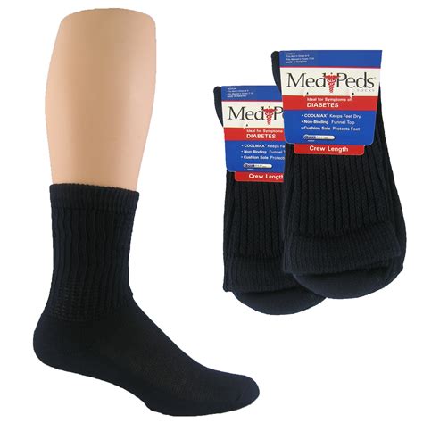 MediPeds Diabetic Crew Socks - 2pr - Clothing - Women's Clothing - Women's Hosiery & Socks ...