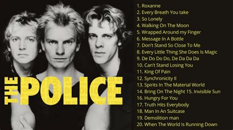 THE POLICE Best Songs Full Album THE POLICE Greatest Hits Playlist 1 - YouTube