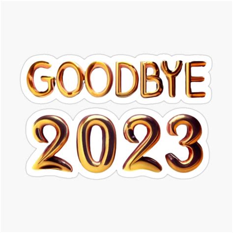 "Say goodbye to 2023 in style - Festive New Year's Eve Design" Sticker ...