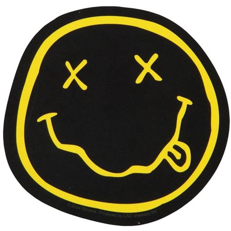 Nirvana Smiley Face Sticker | Vinyl record art ideas, Band stickers, Vinyl art paint