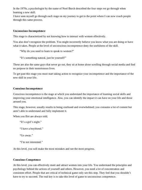 The Four Stages of Competence | PDF