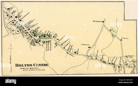 Map of Bolton Centre. Bolton. 1870 Stock Photo - Alamy