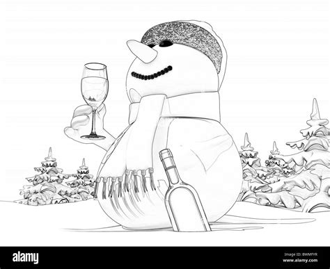 Christmas funny cartoon Black and White Stock Photos & Images - Alamy