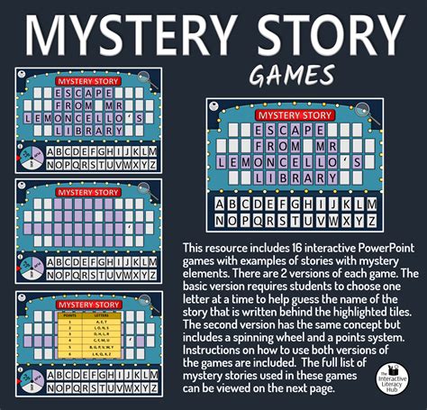 Mystery Genre Bundle - Information PowerPoint, 16 PPT Games, Task Cards and Quiz - Australian ...