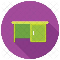 Study Desk Icon - Download in Flat Style