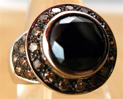 4037 black & champagne diamond ring | Black Diamond ring sur… | Flickr