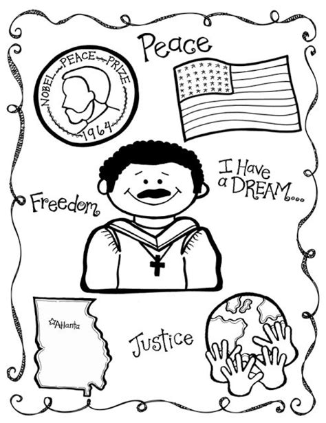 Martin Luther King Jr Coloring Pages and Worksheets - Best Coloring ...