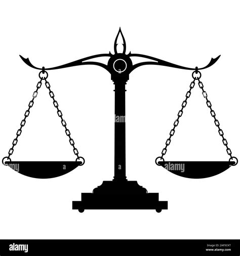 Scales of justice silhouette vector illustration isolated Stock Vector Image & Art - Alamy