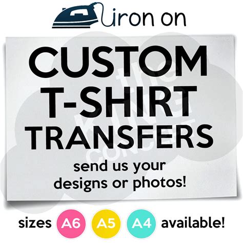 Custom Iron On T-Shirt Transfers A6 A5 A4 Your Image Logo Photos Design Hen Stag | eBay