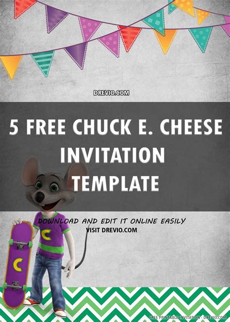 Cool (FREE PRINTABLE) – Chuck E Cheese Birthday Invitation Template #free #freeinvitation2019 # ...