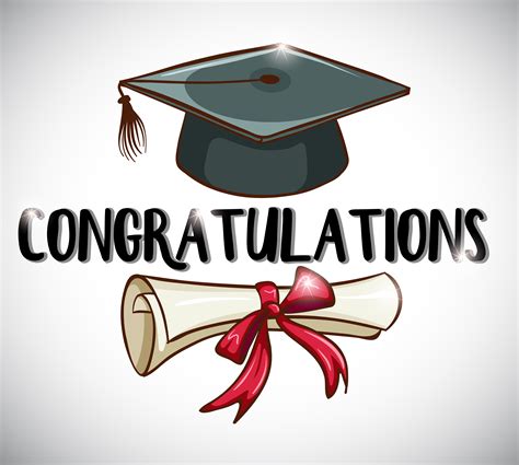 Happy Graduation Congratulation Template Card Premium Vector