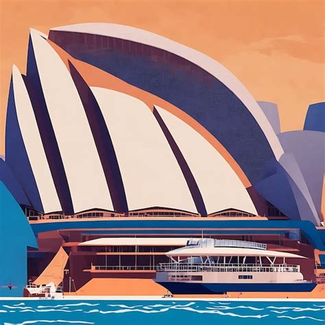 Premium AI Image | A painting of Sydney opera house illustration of ...