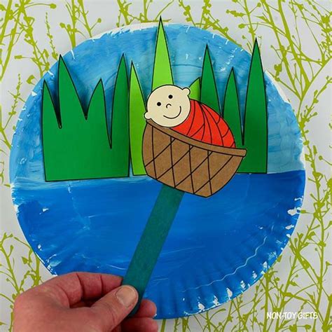 Baby moses paper plate craft – Artofit