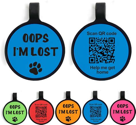 QR Code Dog Tags ID Tags for Dogs Pet Dog Name Tag Silent Silicone Dog ...