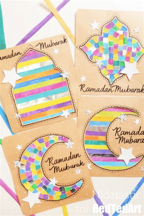 Colourful DIY Ramadan Cards for Kids - Red Ted Art - Kids Crafts