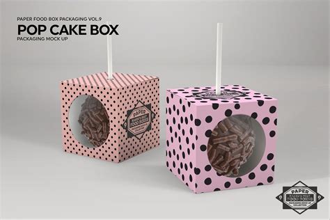 Food Box Packaging, Free Packaging Mockup, Cake Packaging, Packaging Design, Cake Pop Boxes, Box ...