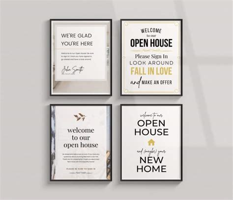 10 Open House Sign Templates For Realtor And Real Estate – Editable & Printable Canva Templates ...