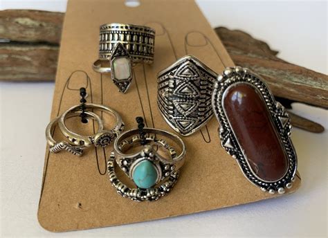 Bohemian rings set | Ring sets boho, Boho rings, Bohemian rings