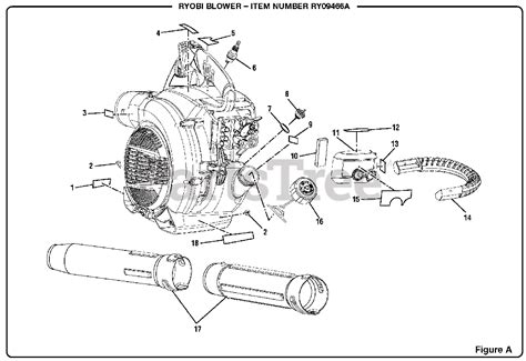 Ryobi RY 09466 A (090153007) - Ryobi Blower Figure A Parts Lookup with ...