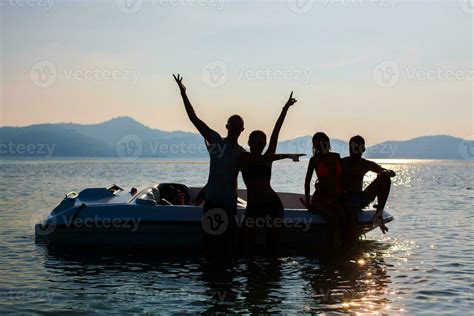 happy company of friends on summer vacation 29062130 Stock Photo at Vecteezy