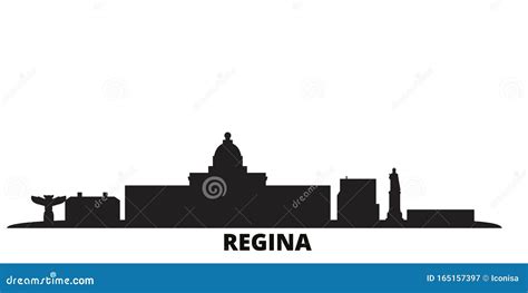 Canada, Regina City Skyline Isolated Vector Illustration. Canada ...