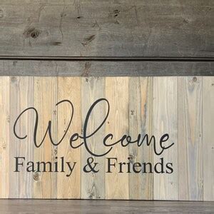 Welcome Family and Friends Sign, Family Sign, Custom Made Family Sign ...