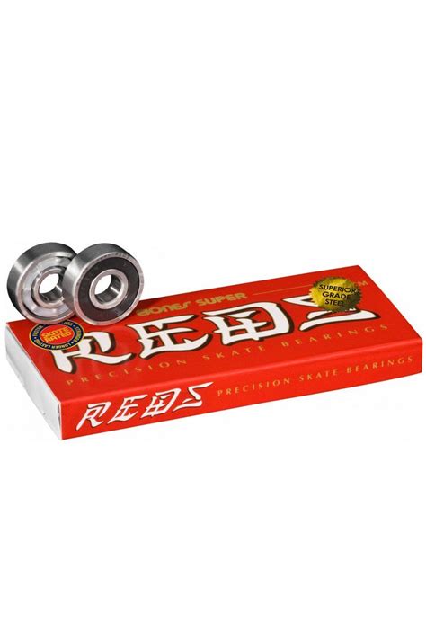 Bones Super REDS Skateboard Bearings 8 Pack