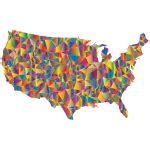 Low Poly United States Map | Free SVG