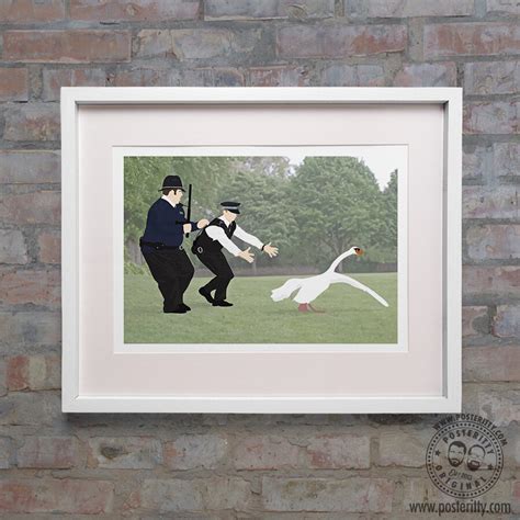 Hot Fuzz (Swan) - Minimalist Movie Poster — Posteritty