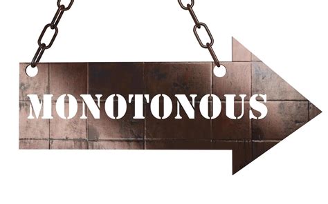 monotonous word on metal pointer 6381261 Stock Photo at Vecteezy