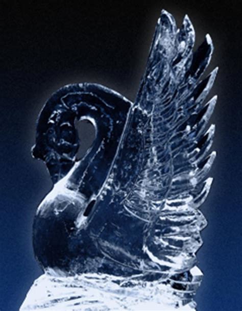 Stylised Swan Ice Sculpture - Wedding Ice Sculpture - Hand Made Ice ...