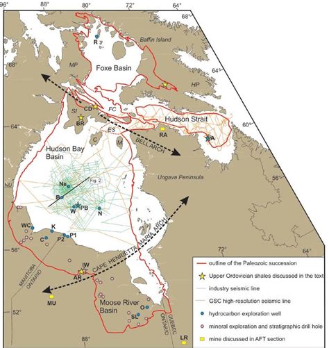 Map and extent of the Hudson Bay Basin and adjacent basins.... | Download Scientific Diagram