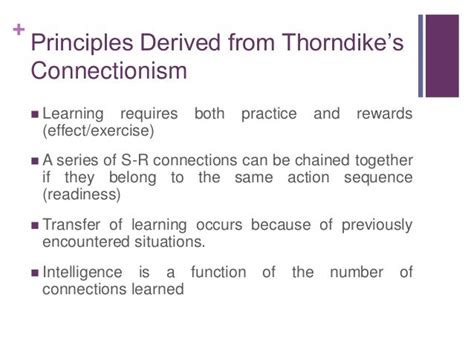 1.6 edward l. thorndike connectionism theory