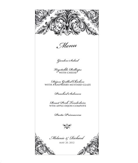 FREE 42+ Wedding Menu Templates in PDF | PSD | MS Word | AI | EPS