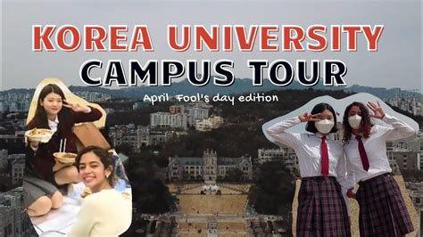 Korea University Campus Tour | Wearing a Korean school uniform on April Fool's day at KU - YouTube