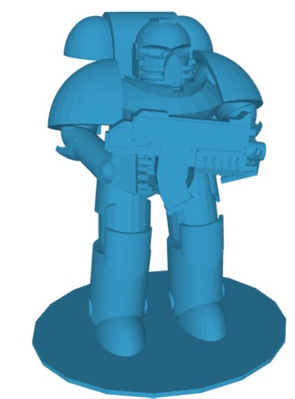 Free STL file Space Marine Warhammer 40k LOW POLY 🛰・Design to download and 3D print・Cults