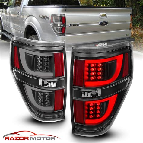 2009-2014 Black LED Bar Tail Light Pair For Ford F150 F-150 STX XL XLT | eBay