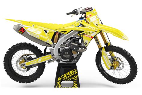 Custom dirt bike Graphics kit SUZUKI MOTUL YELLOW | custom-graphics-mx