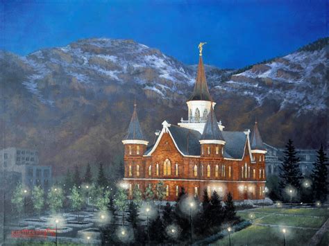 Provo City Center Temple - Acrylic on canvas, in Religious