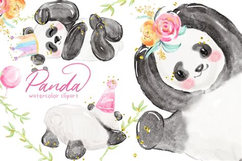 Panda Watercolor illustration (1298501)