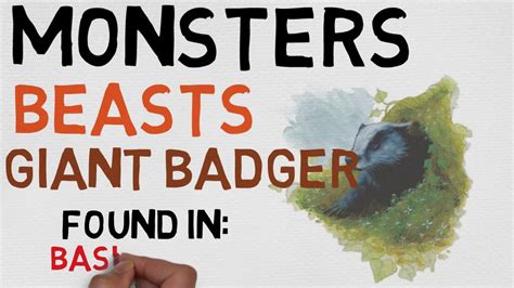 Beast #56: Giant Badger (DnD 5E Monsters) - YouTube