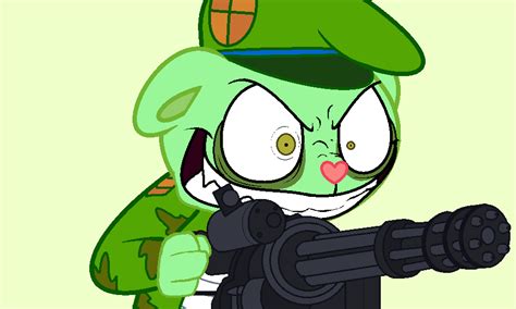 Flippy and a Mini Gun | Happy Tree Friends | Know Your Meme