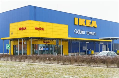 Blue and Yellow Ikea Store Building in Winter. Editorial Stock Photo - Image of landmark ...