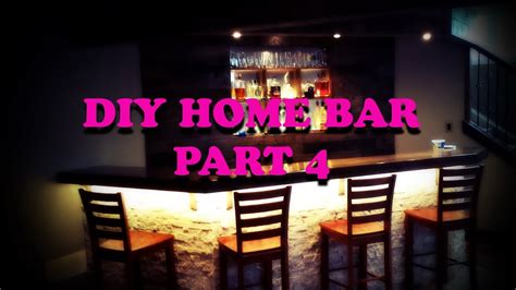 DIY Home Bar - Part 4 - Back Bar, Lighting - YouTube