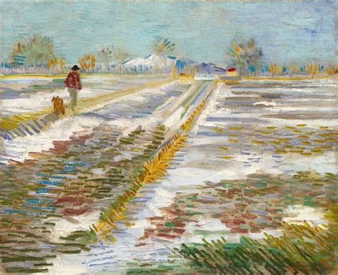 Vincent van Gogh (Dutch, Post-Impressionism, 1853-1890): Landscape with Snow, 1888. Oil on canva ...