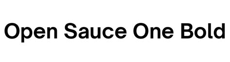 Open Sauce One Bold Font - FFonts.net