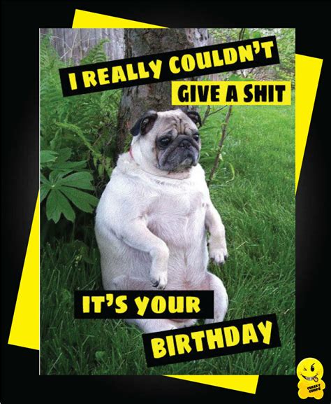 Funny Pug Birthday Card | I Love Pugs