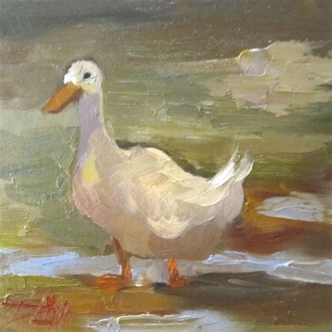 Painting of the Day, Daily Paintings by Delilah: Duck Daily oil painting